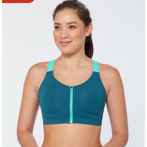 Duluth Trading high impact bonded meteor blue 24W sports bra - Picture 1 of 5